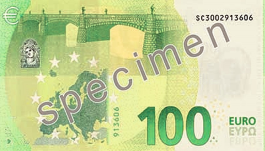 Reverso billete de 100 Euros