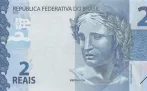 Anverso billete de 2 Reales Brasileños
