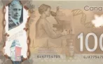 Reverso billete de 100 Dólares Canadienses