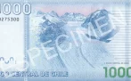 Reverso billete de 10,000 Pesos Chilenos