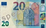 Anverso billete de 20 Euros