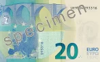 Reverso billete de 20 Euros