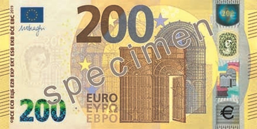 Anverso billete de 200 Euros