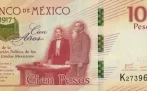 Anverso billete de 100 Pesos Mexicanos