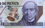 Anverso billete de 1,000 Pesos Mexicanos